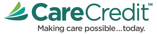 CareCredit logo with tagline "Making care possible...today" for dental financing.